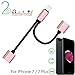 Dreamvasion l023 Dual 2-in-1 Lightning to Lightning Audio Headphone Splitter and Charging Cable for IPhone 7/7 Plus, Support Music and Calling, 92004