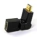 ANRANK AK360901HD HDMI Male to Female Adapter Converter Connector for HDTV DVD Projector Monitor, 90-360 Degree(Black)