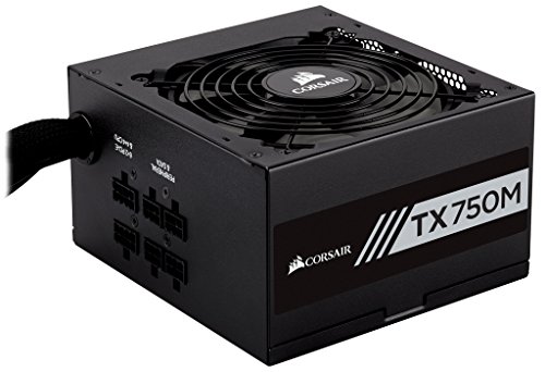 Corsair CP-9020131-UK TXM Series 750 W TX750M ATX/EPS Semi-Modular 80 PLUS Gold Power Supply Unit - Black