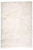 Faux Sheepskin Area Rug, 4'X6', White