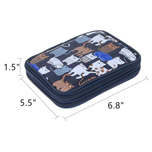 Teamoy Crochet Hook Case Empty, Crochet Hook Organizer with Multiple