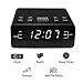Alarm Clock Radio, LED Digital FM/AM Radio Alarm Clocks for Bedrooms Battery Backup (Black)