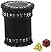 Q WORKSHOP Runic Black Leather Dice Cup