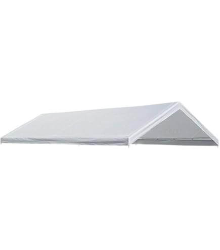 Valanced 20'X40' White Canopy Replacement Cover Top Roof Tarp
