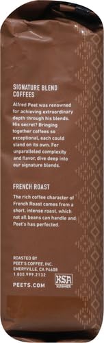 PEET’S COFFEE, DARK ROAST GROUND COFFEE, 100% ARABICA COFFEE – FRENCH ROAST 10.5 OUNCE BAG