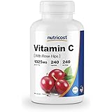 Nutricost Vitamin C With Rose Hips 1025mg, 240 Capsules - Premium Non-GMO, Gluten Free Vitamin C Supplement