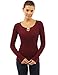 PattyBoutik Women's Keyhole Long Sleeve Ribbed Sweater