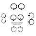 Pair of Steel Captive Bead Ring CBR Earrings 20,18,16,14 Gauge