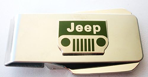 Jeep Silver Locking Back Money Clip