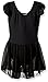 Capezio Little Girls' Flutter-Sleeve Dress Leotard,Black,T (2-4)