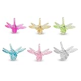 KINGLAKE 30 Pcs Dragonfly Orchid Clips,Garden Plant Support Clips, Cute Flower Vine Clips