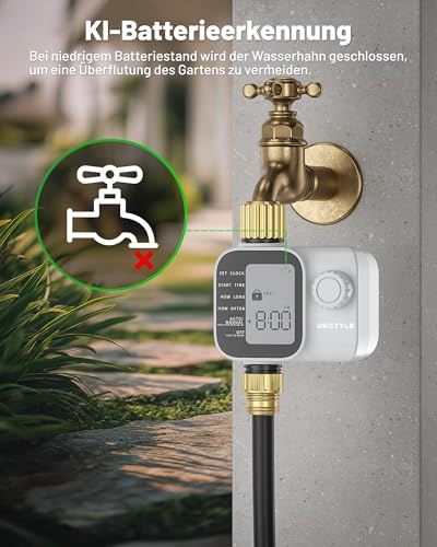 Unistyle Irrigation Computer | New Edition 2026 - Automatic Garden Watering, Easy and Intuitive Operation, Brass Connector in Heavy Design, IP55 Protection, Flexible Irrigation Programs