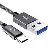 Type C Cable [Ultra Durable 3.3ft] Syncwire Nylon Braided Type-C to USB 3.0 -Fast Charger with Reversible Connector for Samsung S8,LG,Nexus 6P 5X,MacBook,Google Pixel XL,OnePlus 2 and more (Gray)