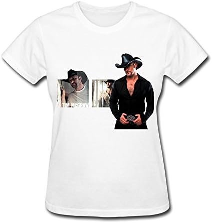 LOTSHIRT Women's Tim McGraw T-shirt Size M White