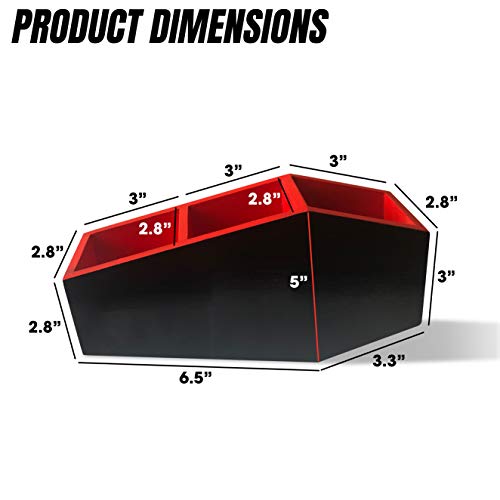 Underground Whispers Gothic Desk Organizer - Make Up Organizer, Makeup Brush Holder - Storage & Organization of Accessories for Home, Bedroom, Office, Supplies - Desktop Decor for Goth Room - Black