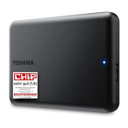 TOSHIBA Canvio Partner 1TB - Tragbare Externe 2,5''-Festplatte, USB 3.2, kompatibel mit Mac und Windows. (HDTB510EK3AB)