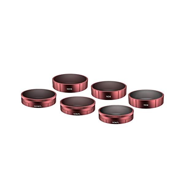 Skyreat Kamera Objektiv ND Filter Set 6er-Pack (ND4, ND8, ND16, ND4PL, ND8PL, ND16PL) Kompatibel mit DJI Osmo Action…