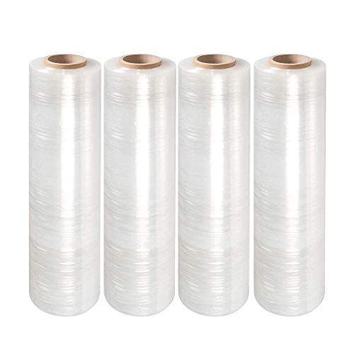 4 Rolls of Clear Stretch Film Premium Plastic Pallet Wrap 18" Wide x 1000 FT. 80 Gauge, 3" Core - Thumbnail 3