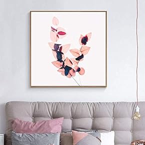 Floating Framed Canvas Wall Art for Living Room, Bedroom Vintage Flower Abstract Colorful Painting Canvas Prints for Home Decoration Ready to Hang - 16x16 inches