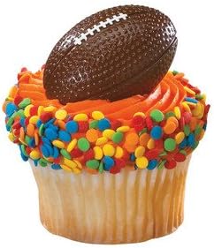24 ~ 2D Football Rings ~ Designer Cake/Cupcake Topper ~ New!!!!!