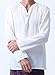MEMITR Long Sleeve 100% Cotton Men's Renaissance, Medieval, Hippie, and Yoga White V-Neck T-Shirt(XX-Large)