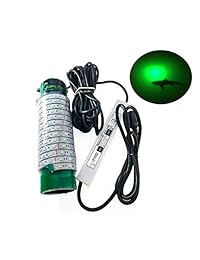 (verde, azul y blanco) Blob luz de pesca nocturna submarina DOCK 7500 lúmenes, 110 V AC 30 ft cable 3 clavijas enchufe, LED Fish Finding System, Bait rig, Fish Attractor, Ponds, Snook