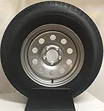 15" Silver Mod Trailer Wheel with Radial ST205/75R15 Tire Mounted (5x4.5) bolt circle