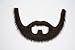 Mustaches Self Adhesive On Bail Fake Beard, Novelty, False Facial, Costume Accessory for Adults, Brown olor