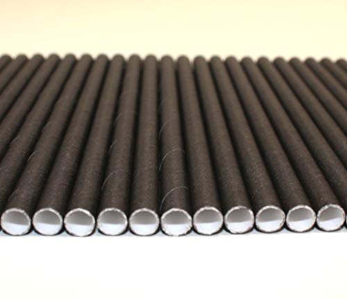 Schwarz Cocktail-Strohhalme (6mm x 140mm) - 500 Stück - Premium Trinkhalme, Biologisch Abbaubar, Umweltfreundlich… – Bild 3