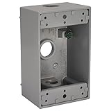 Hubbell 5324-0 Outlet Box, 1 Gang, 18.3 Cu-In, 4-1/2 In L X 2-3/4 In W X 2 In D, 4-1/2" L x 2-3/4" W x, product specific