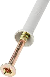 Merriway BH05917 Hammer Type Solid Wall Fixing Nylon Plug M6x70mm White 20 Pcs view 3