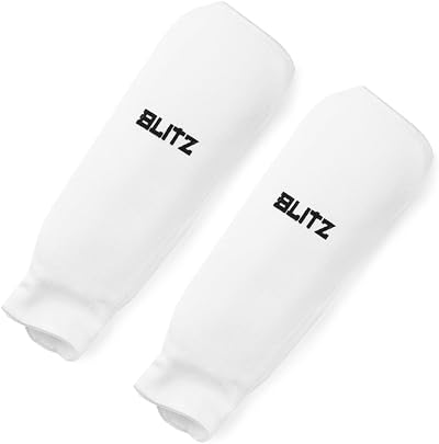 Blitz Elastic Shin Pads White Medium Pair