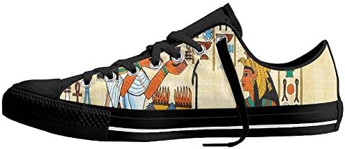 KANSIQISK Men & Women Papyrus Design With Elements Of Ancient Egyptian History Antique Artful Illustration High Top Sneakers Canvas Shoes Fashion Sneakers Shoes Particular