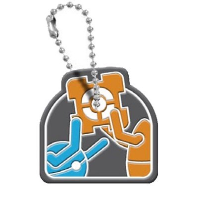 PortalCrowded Coop A Portal porte-clés métal Atlas & P-Body 2