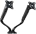 VIVO Black Dual LCD Monitor Height Adjustable Desk Mount Stand, Deluxe Pneumatic and Dual USB 3.0 Ports | Holds 2 Screens up to 27 inches (STAND-V002DU)