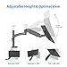 Monitor Desk Mount Gas Spring Full Motion Single Monitor Arm Desktop Clamp Mount for 15″-27″ Screens Adjustable Tilt Swivel Rotation for Gibbon Mountsthumb 4