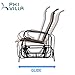 PHI VILLA Swing Glider Chair Patio Rocking Chair Garden Furniture, Textilene Mesh Steel Frame, Single Glider