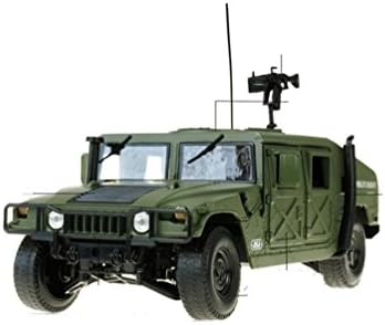 Huge Size Hummer Military Truck Metal Car Model 1:18 Alloy Models Toy Vehicle Open Door Rotate Gun 26*14*9.7cm 2 Pound