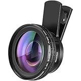 Macro Lens iphone Camera Lens kit, 15X Macro &amp; Wide Angle lens Cell Phone Camera Lens for iPhone 8 7 6s 6 Plus iPad Samsung Galaxy S8 S7 S6 Plus/Edge/Pro and other Smartphones Zakitane (1-Black)