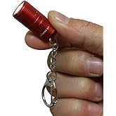 Nitefox e3 Mini Small Bright Keychain Flashlight 100 lumens Long Lifetime Waterproof EDC Light for Everyday Dog Walk Sleeping Reading Nice Gift for Student Kids or Parents (Red)