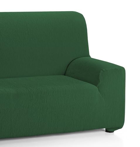 Martina Home Emilia Elastischer Sofabezug für 4-Sitzer, Flaschengrün, von 220 bis 260 cm Breite