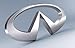 Infiniti Logo OEM style chrome 3D emblem 120x60mm 4.75