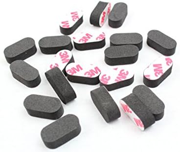 CrazyTio 20pcs Drone Mini-Quad Landing Pads - Black Landing Gear Foam Sticky Tape Durable Pads Replace M3 Sponge Landing Gear 3M Gyro Mounting Pad shockproof DIY mini Drone 180 210 250 FPV