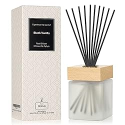 Brakula Reed Diffuser Set, Black Vanilla Scented