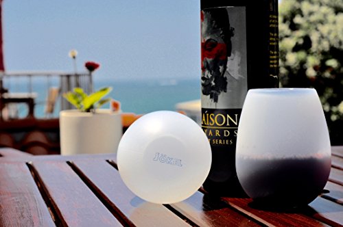 Unbreakable Silicone Wine Glasses - 14 Ounce Stemless Shatterproof Wine Squishy Cups by Jokel - Set of 4 - Thumbnail 3
