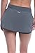 Penn Women's Active Skorts: Wide Band, Low Rise Tennis or Golf Skirt with Shorts,Dim Grey,Large