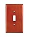 Leviton 89201-CHR 1-Gang Toggle Switch Wallplate, Cherry Wood