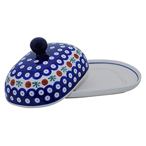 Bunzlauer, oval butter dish for 1 block of butter (250 g), decor 41