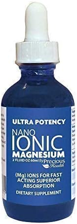 Ultra Potent High-Strength Nano Ionic Liquid Magnesium 60ml - Good for Bone Health, Healthy Heart, Diabetes, Migraine Relief, Insomnia and General Fatigue