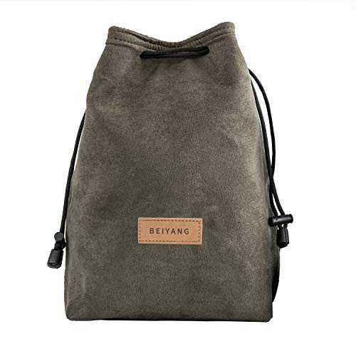 BEIYANG Drawstring Bag Camera Case, waterproof DSLR Camera Bag Soft Portable Lens Case Gadget for Traveling Outdoor and Canon Nikon Sony Pentax Olympus Polaroid Shockproof DSLR Case Yellow Green Black